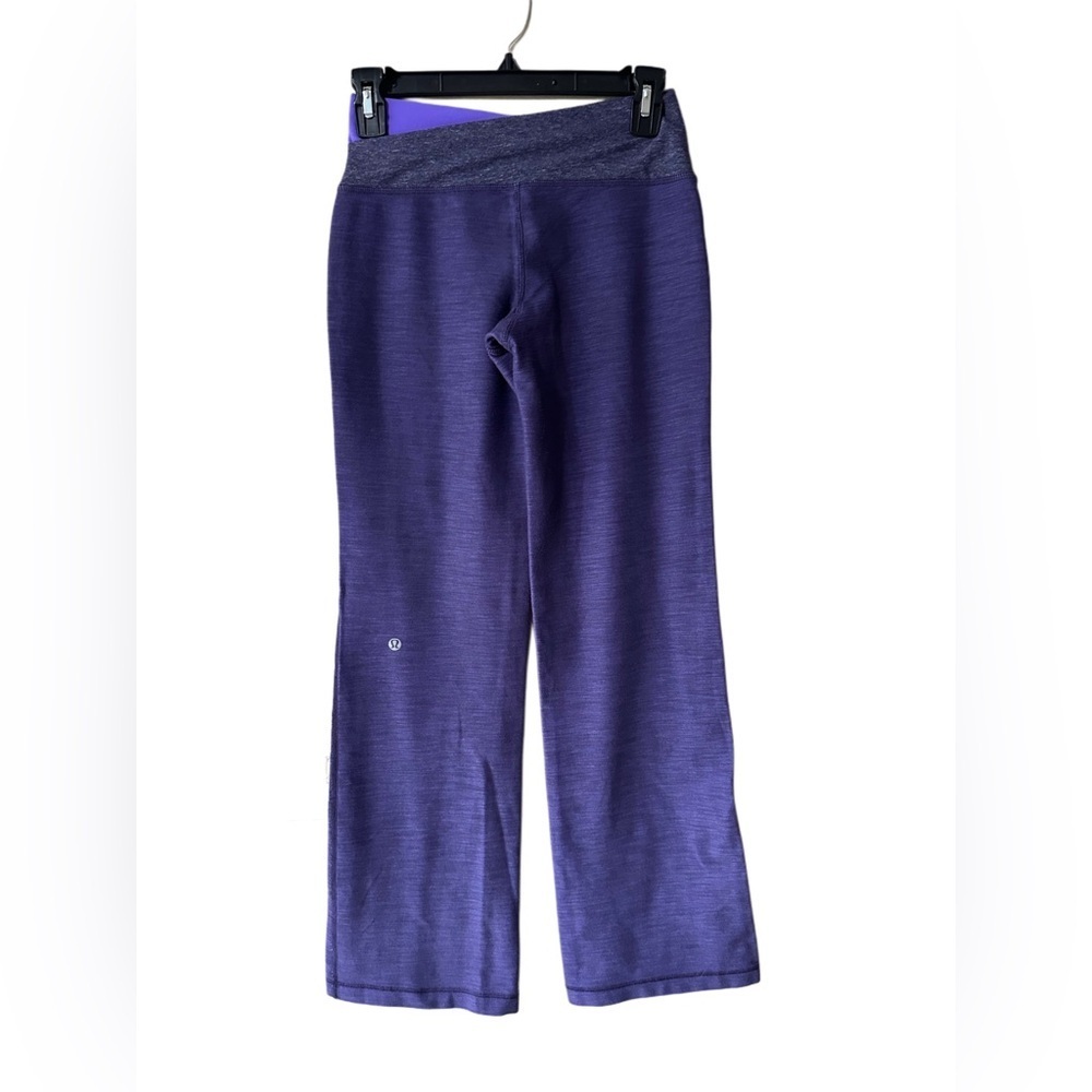 lululemon athletica Purple Wide Leg Pants with Crisscross Waistband - Picture 1 of 9